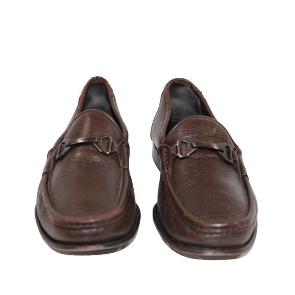 Allen Edmonds VINCI Brown Leather Moc Toe Slip On Horsebit Loafers Mens 10.5 D main image 4